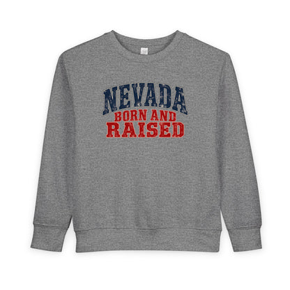 Nevada Born and Raised Desert Heritage Unisex Toddler Sweatshirt