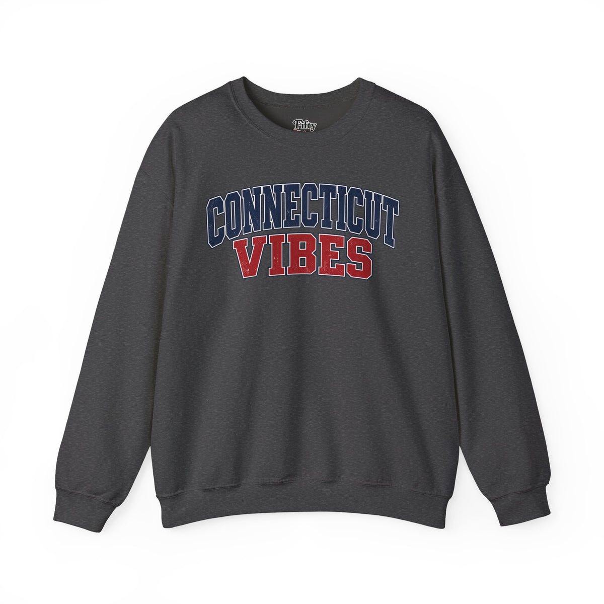 Connecticut Vibes Unisex Crewneck Sweatshirt State Name Graphic