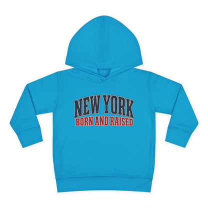 New York Born and Raised Classic Heritage Unisex Toddler Pullover Fleece Hoodie Graphic