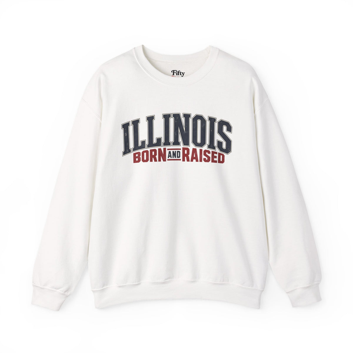 Illinois Born and Raised Premium Heritage Unisex Sweatshirt Graphic