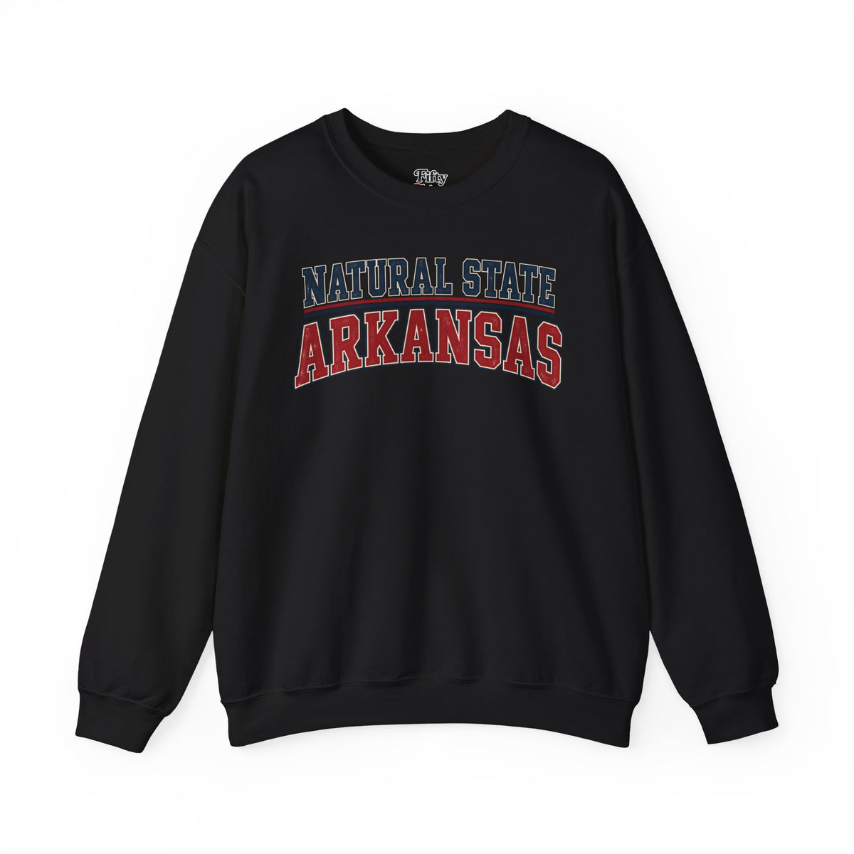 Natural State Arkansas Unisex Crewneck Sweatshirt State Name Graphic