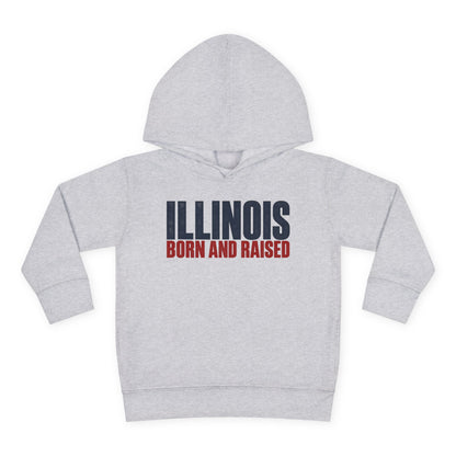 Illinois Born and Raised Modern Midwest Streetwear Unisex Toddler Pullover Fleece Hoodie
