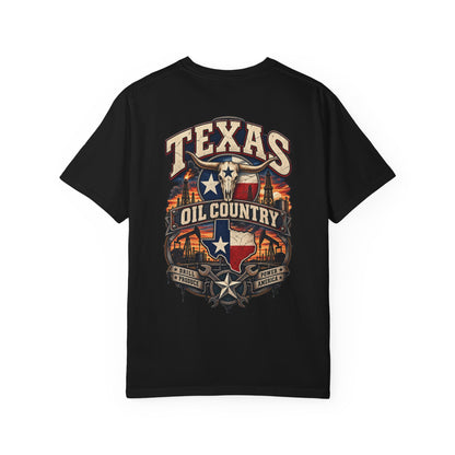 Texas Oil Country Unisex Comfort Color 1717 Streetwear Graphic Tee