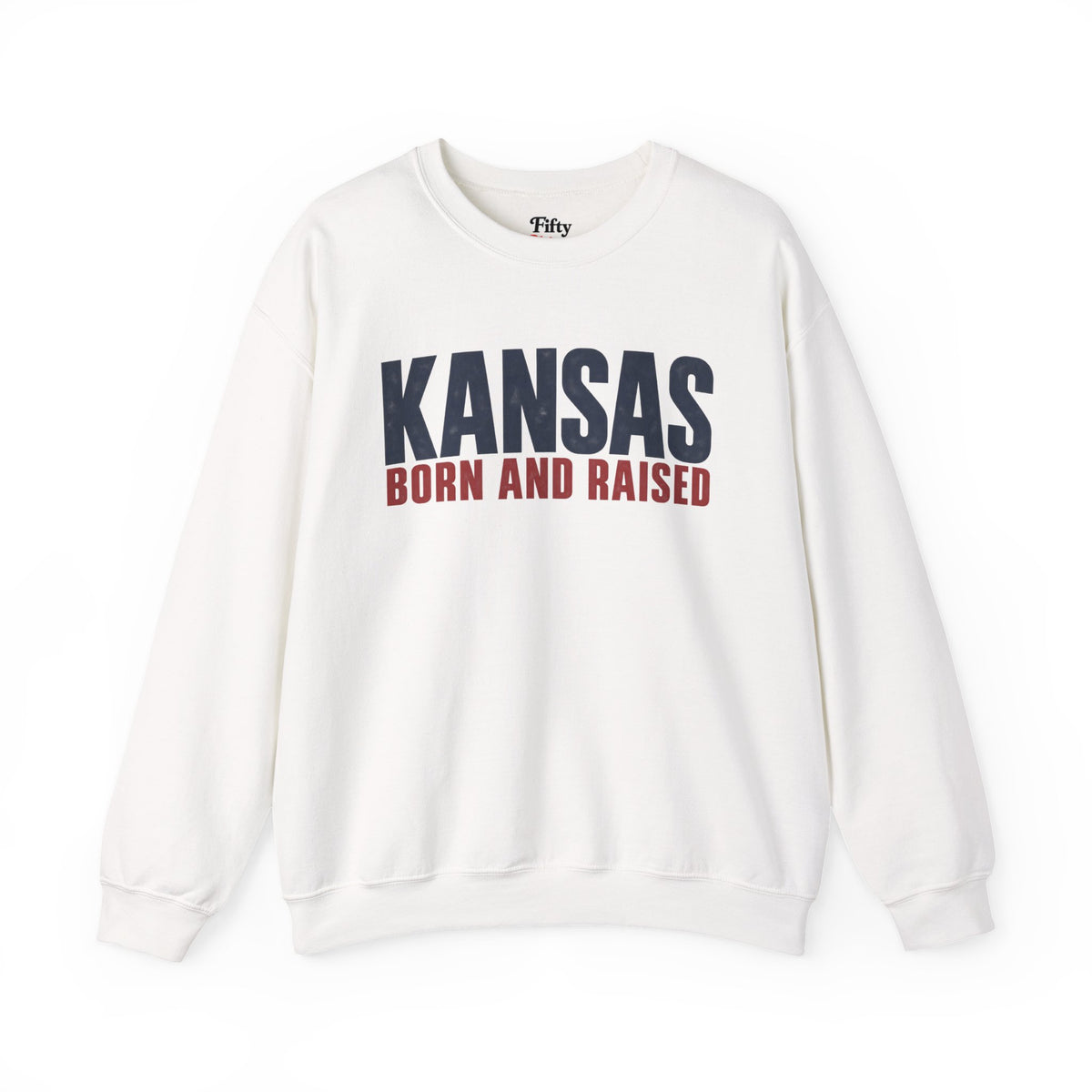 Kansas Born and Raised Modern Heritage Unisex Sweatshirt Graphic
