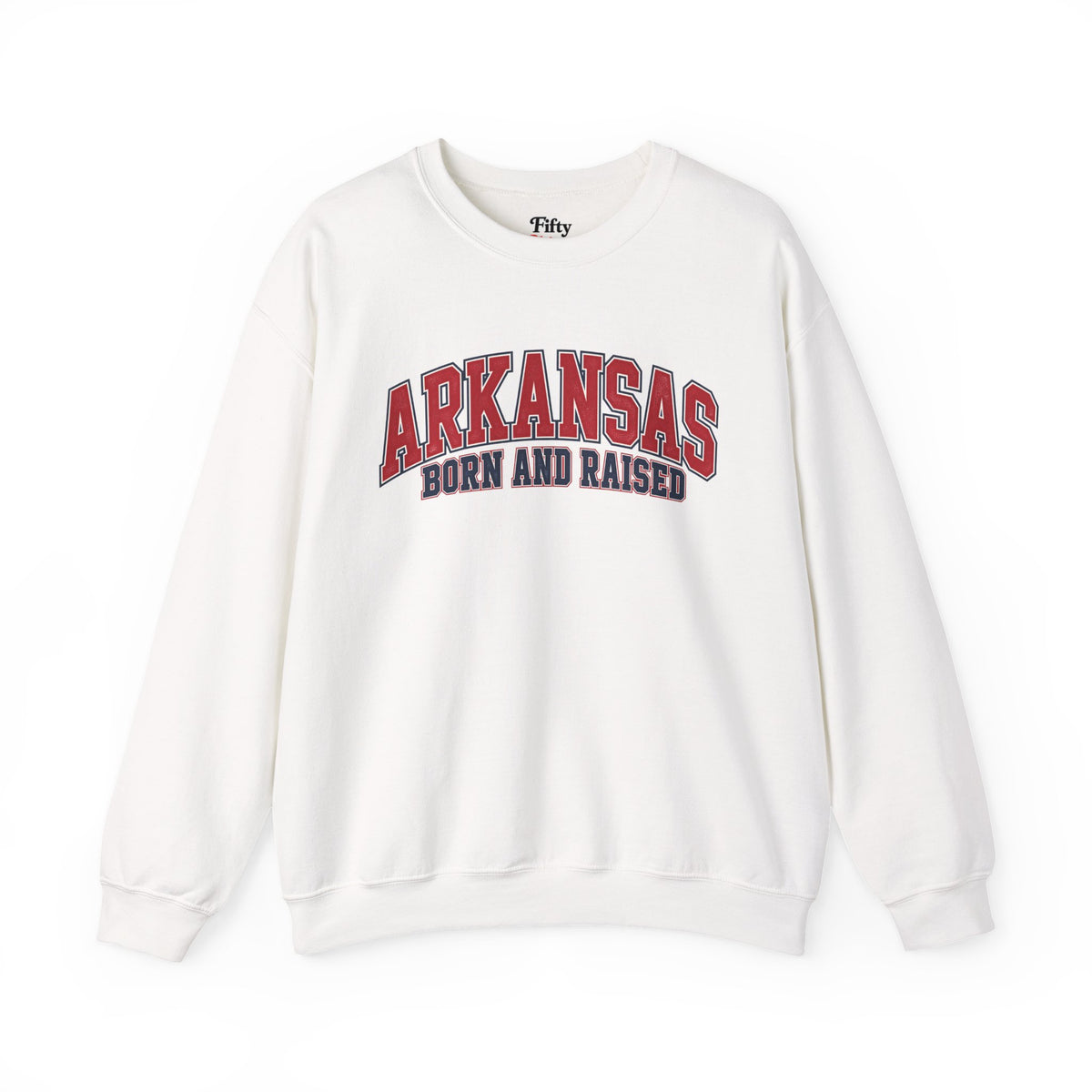 Arkansas Born and Raised Premium Collegiate Unisex Sweatshirt Graphic