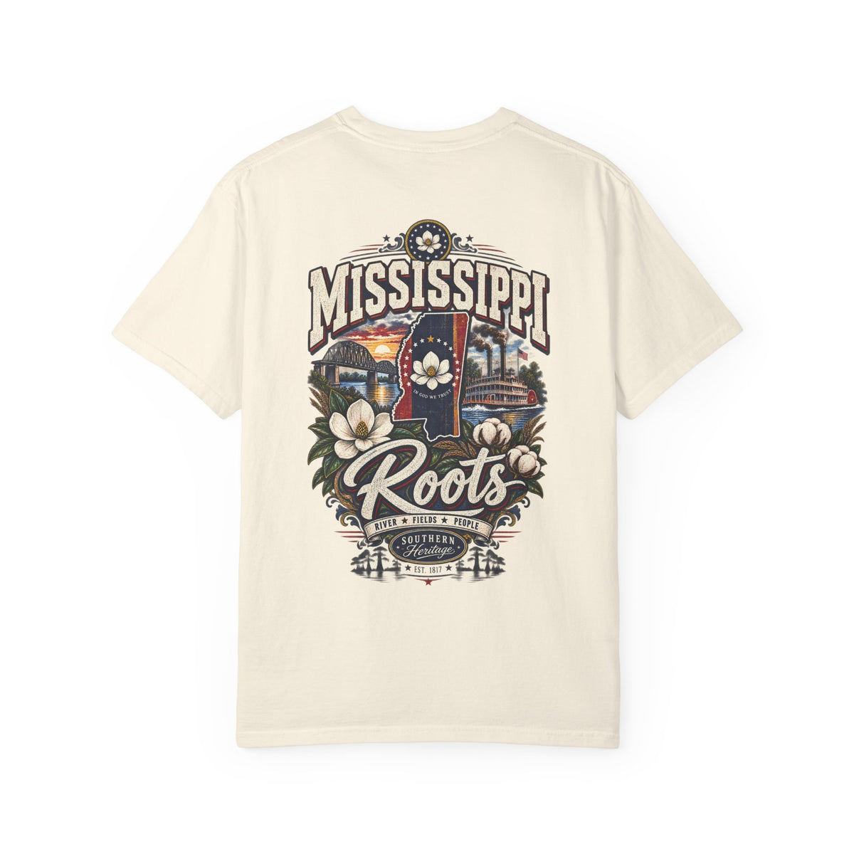 Mississippi Roots Unisex Comfort Color 1717 Streetwear Graphic Tee