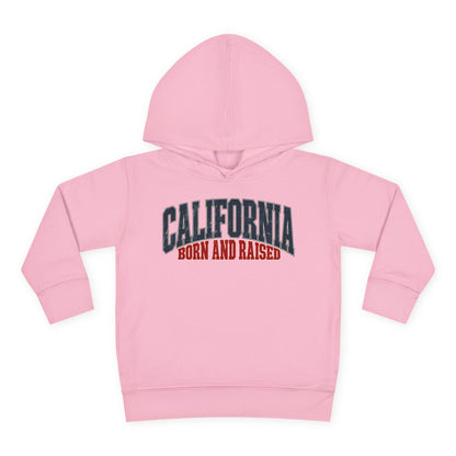 California Born and Raised Premium West Coast Streetwear Unisex Toddler Pullover Fleece Hoodie