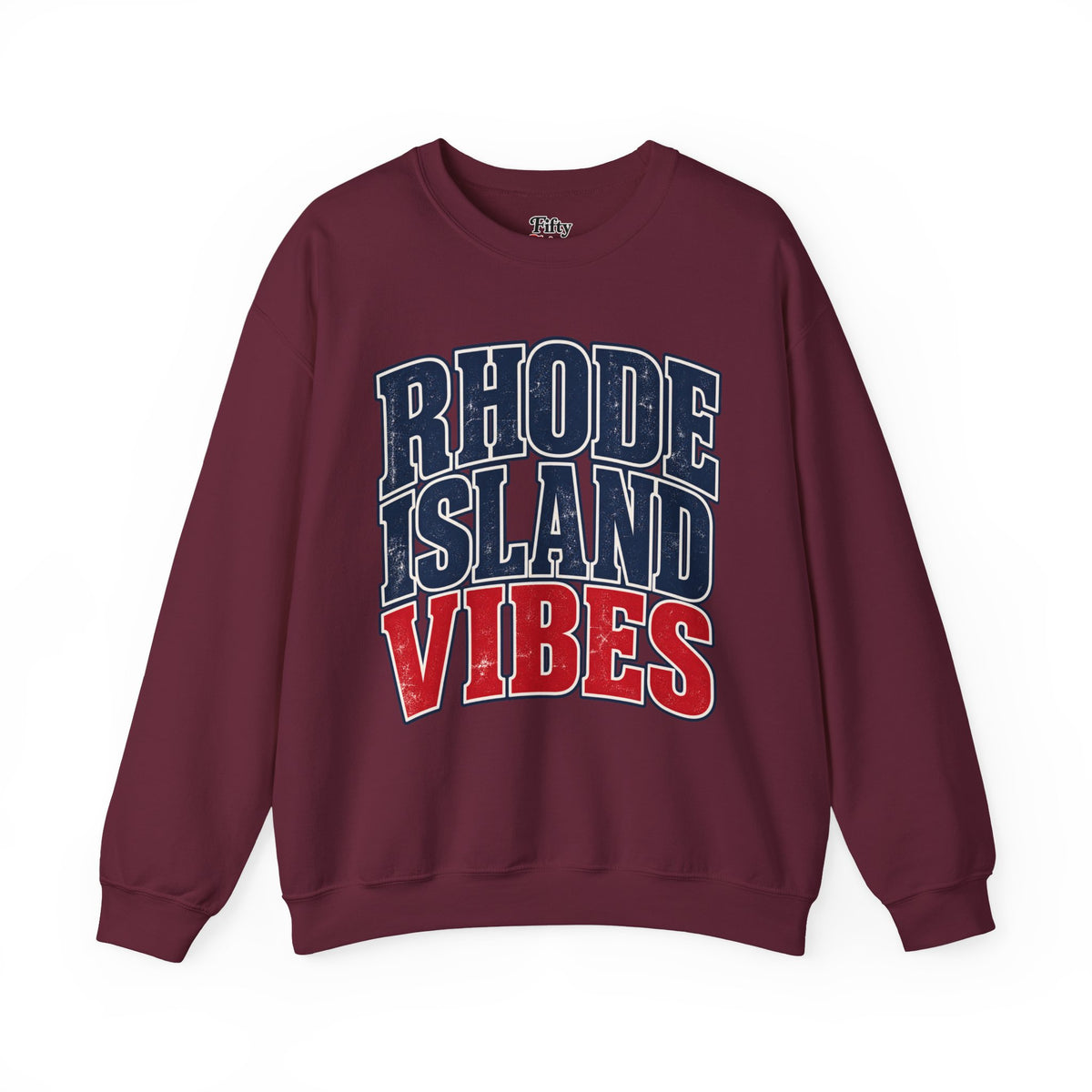 Rhode Island Vibes Unisex Crewneck Sweatshirt State Name Graphic