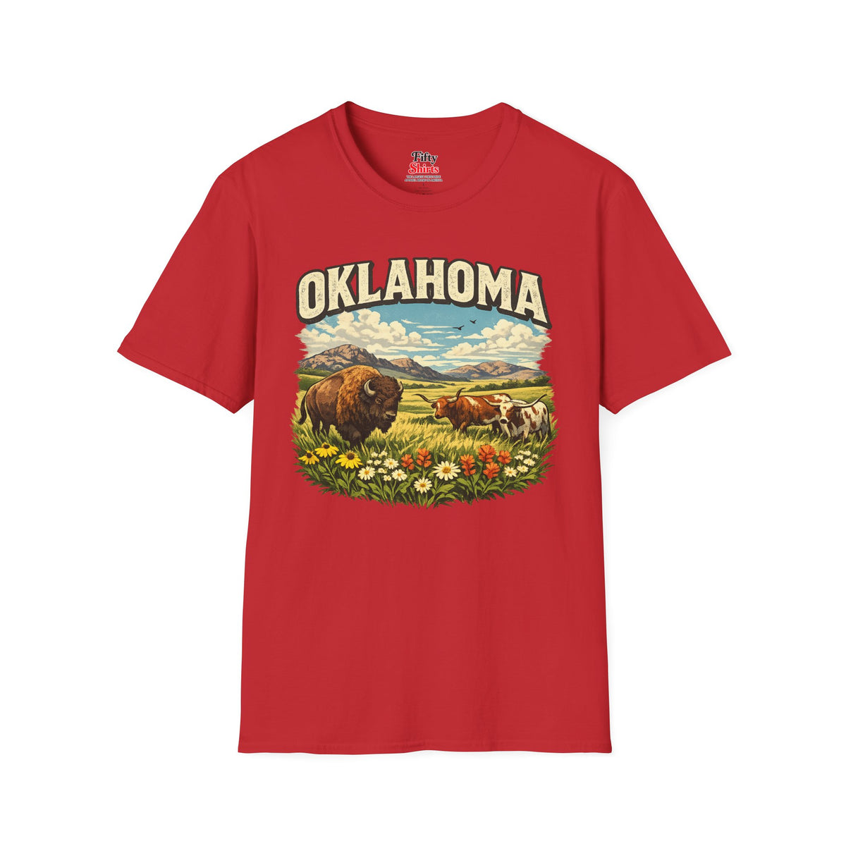 Oklahoma Wildlife Unisex Softstyle T Shirt State Pride Graphic Tee Collections FS03