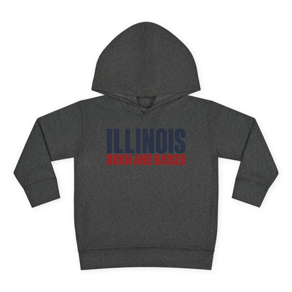 Illinois Born and Raised Modern Midwest Streetwear Unisex Toddler Pullover Fleece Hoodie