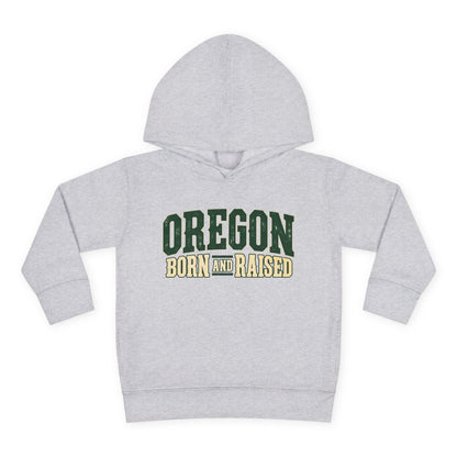 Oregon Born and Raised Pacific Northwest Americana Unisex Toddler Pullover Fleece Hoodie