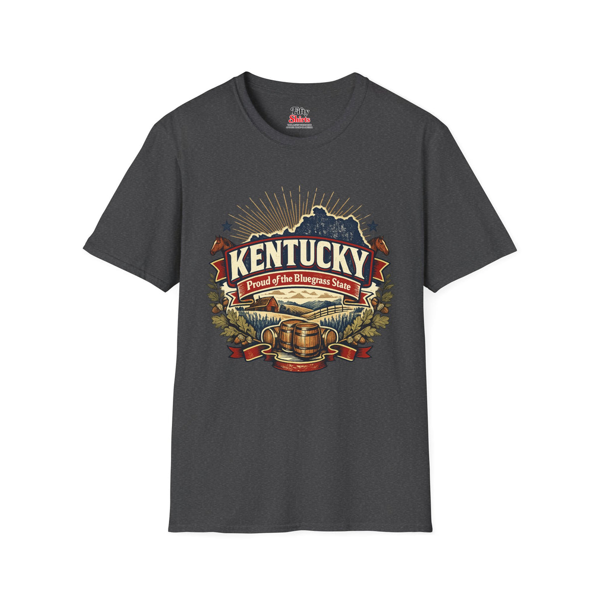Kentucky State Pride Unisex Softstyle T Shirt State Pride Graphic Tee Collections FS03