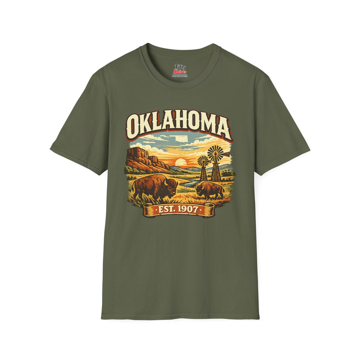 Vintage Oklahoma Heritage Unisex Softstyle T Shirt State Pride Graphic Tee Collections FS03