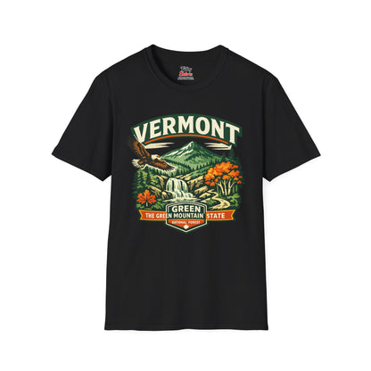 Vermont Green Mountain State Adventure Unisex Softstyle T Shirt State Pride Graphic Tee Collections FS03
