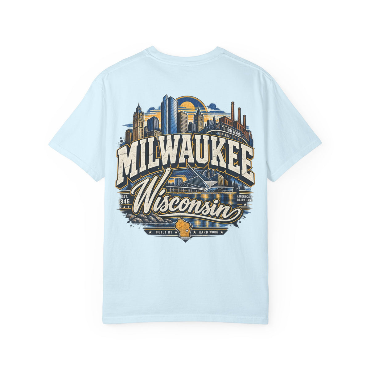 Milwaukee Wisconsin Unisex Comfort Color 1717 Streetwear Graphic Tee