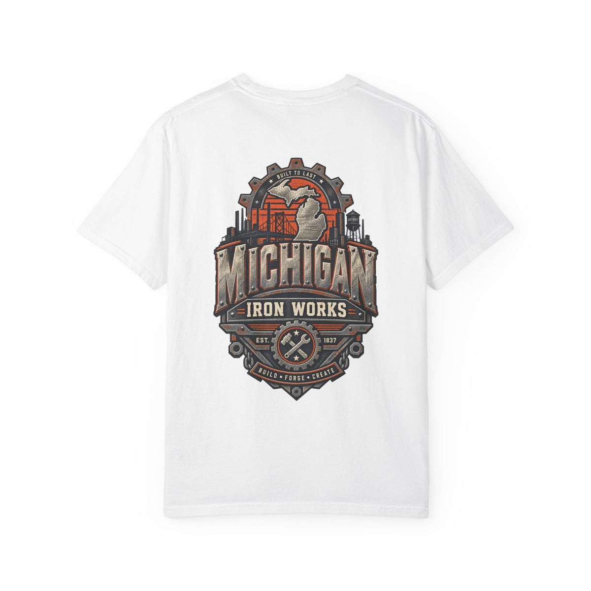 Michigan Iron Works Unisex Comfort Color 1717 Streetwear Graphic Tee