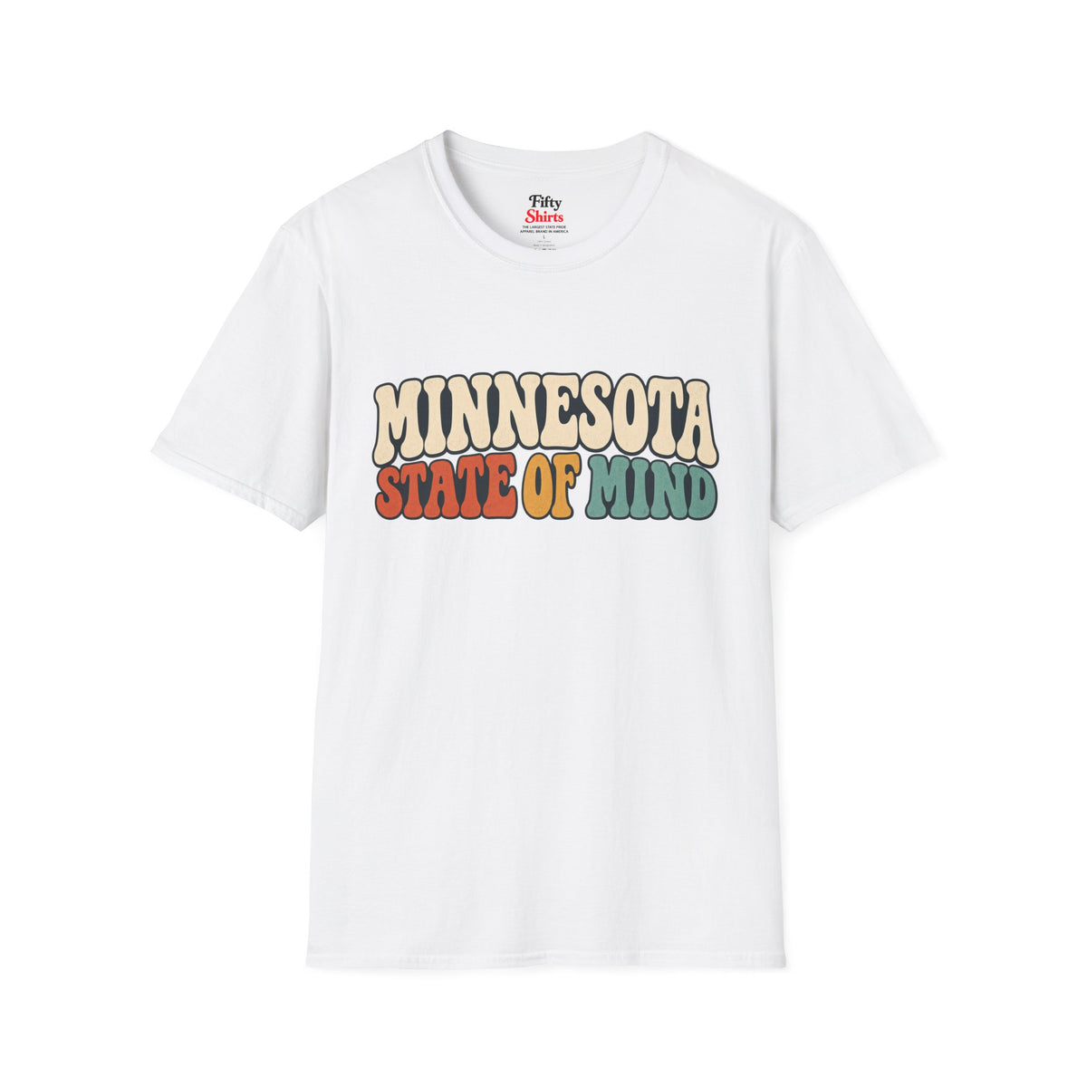 Minnesota State of Mind Unisex Softstyle T Shirt State Name Graphic Tee