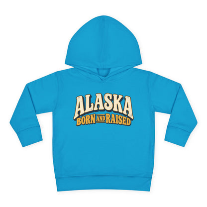 Alaska Born and Raised Retro 1970s Alaska Unisex Toddler Pullover Fleece Hoodie