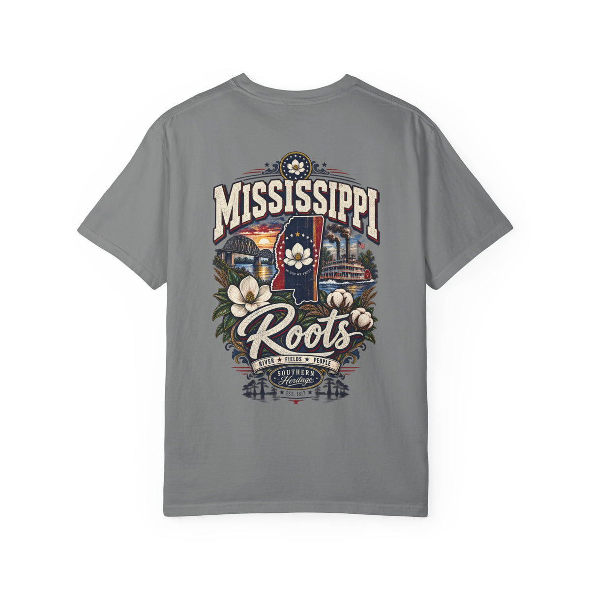 Mississippi Roots Unisex Comfort Color 1717 Streetwear Graphic Tee