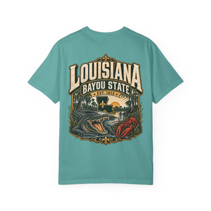 Louisiana Bayou Legacy Unisex Comfort Color 1717 Streetwear Graphic Tee