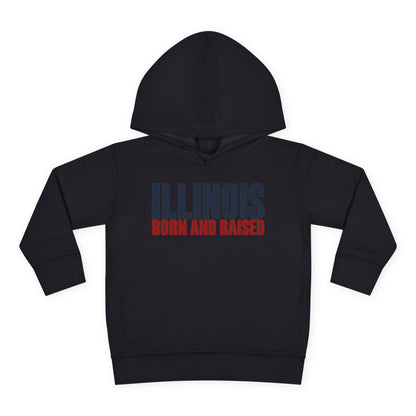 Illinois Born and Raised Modern Midwest Streetwear Unisex Toddler Pullover Fleece Hoodie