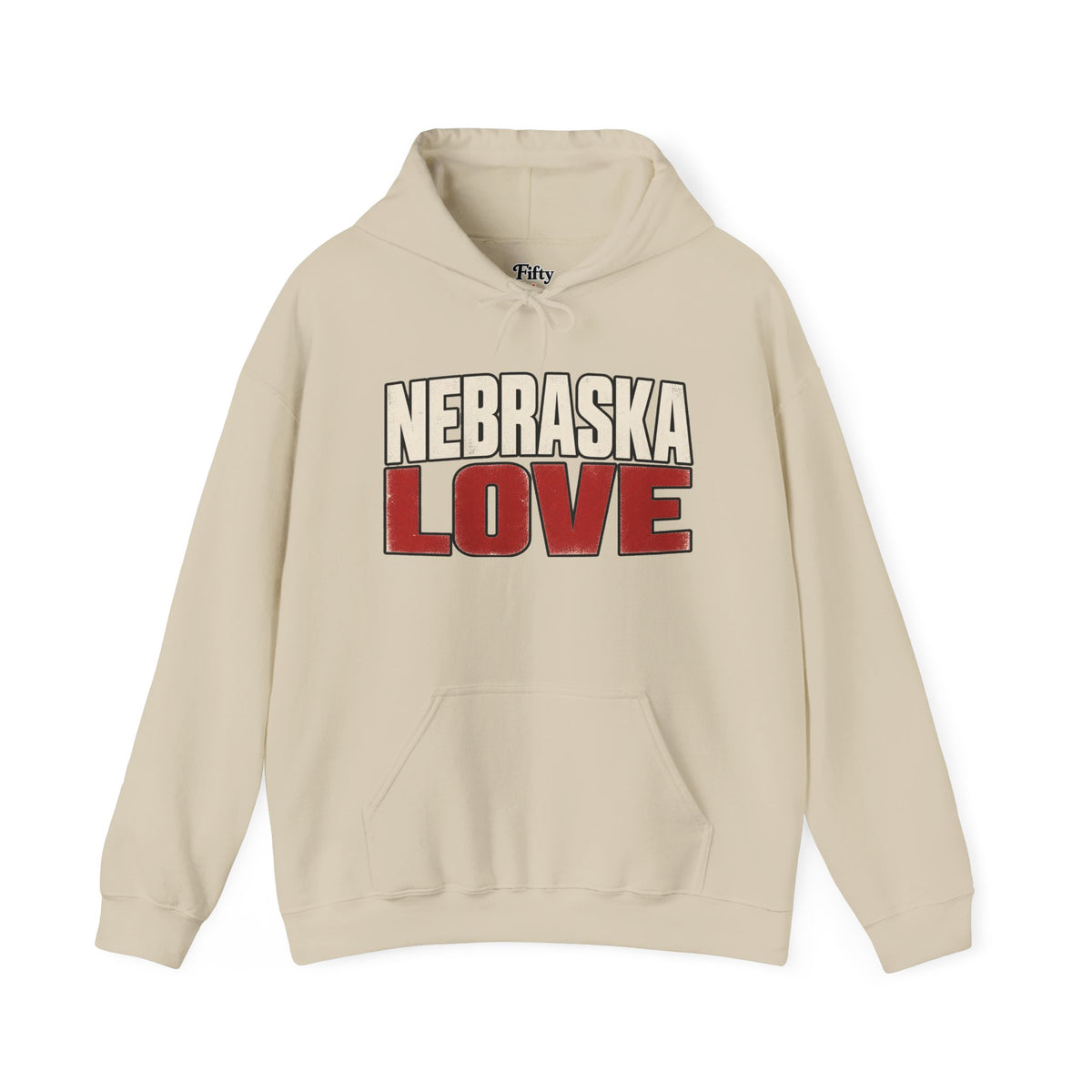 Nebraska Love Unisex Hoodie State Name Graphic