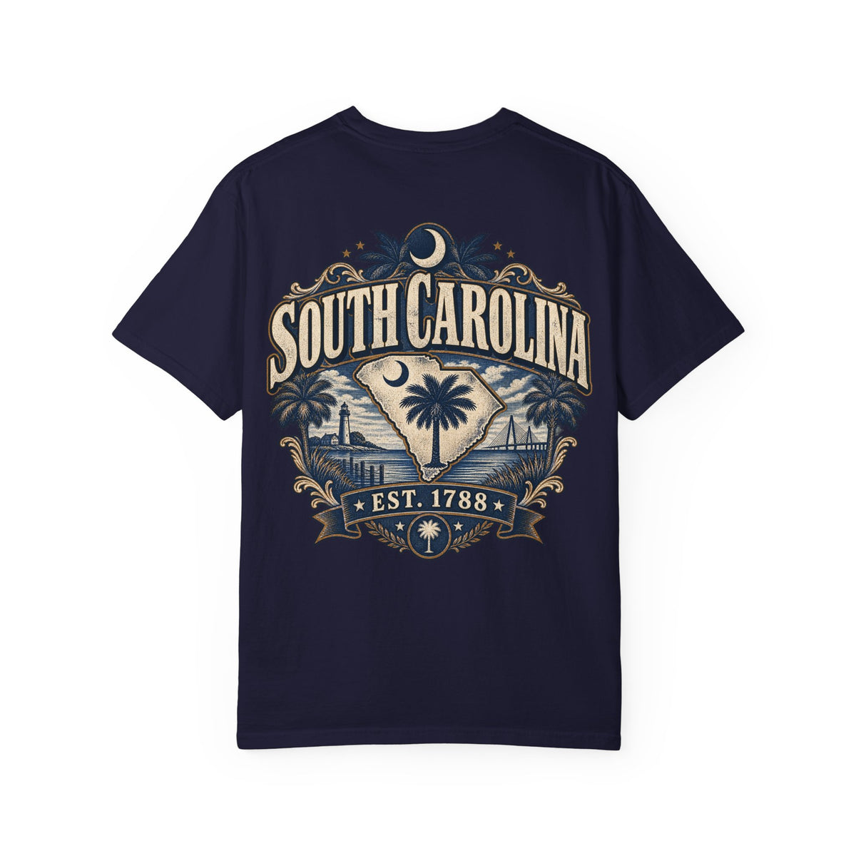 South Carolina Established 1788 Unisex Comfort Color 1717 Streetwear Graphic Tee