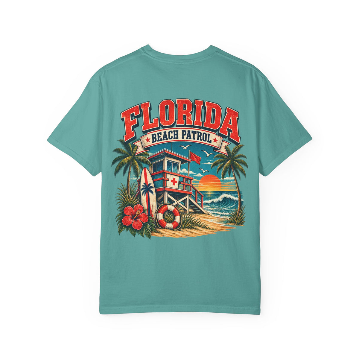 Florida Beach Patrol  Unisex Comfort Color 1717 Streetwear Graphic Tee