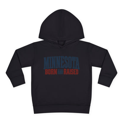 Minnesota Born and Raised Rustic Americana Unisex Toddler Pullover Fleece Hoodie