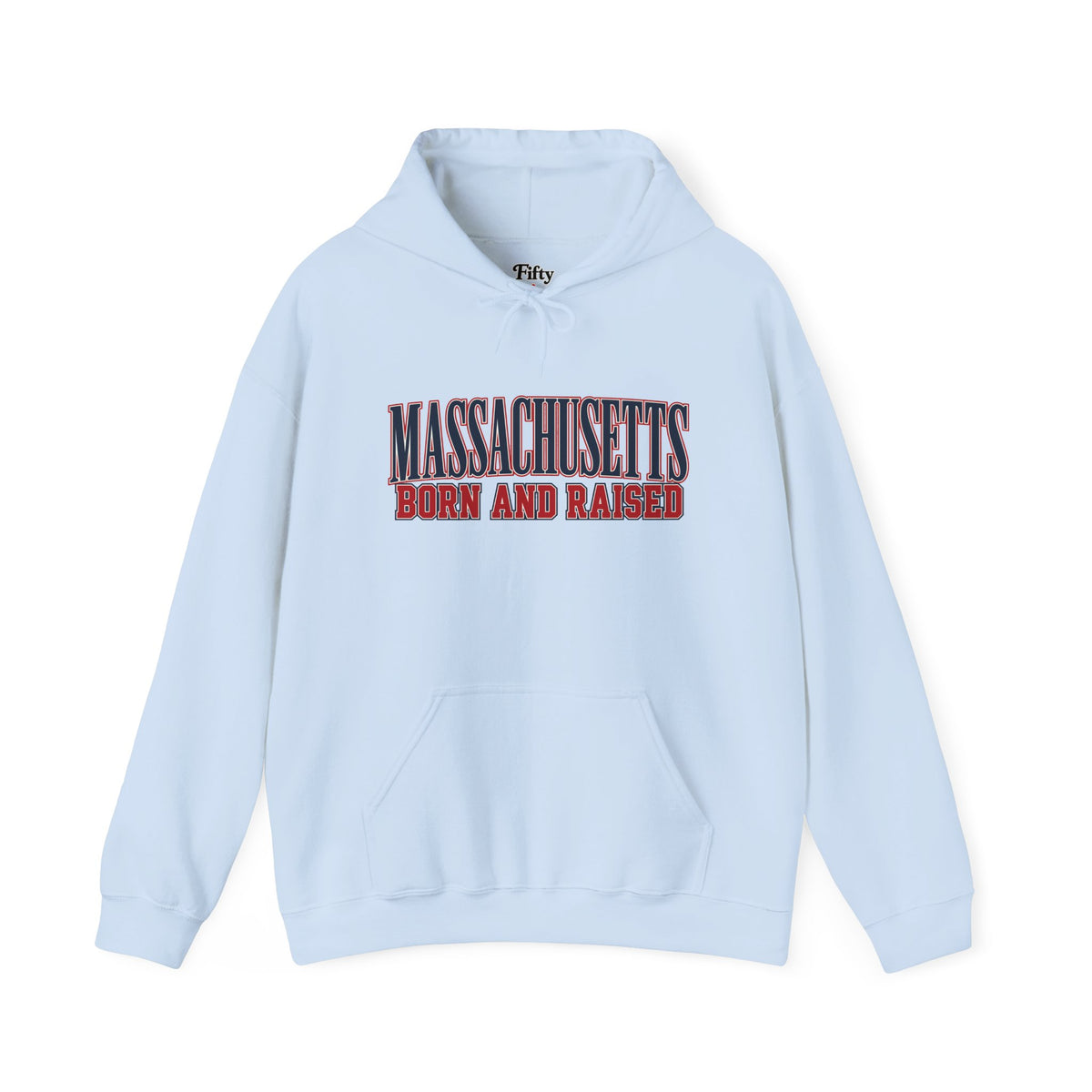 Massachusetts Born and Raised High-End Editorial Unisex Hoodie Graphic