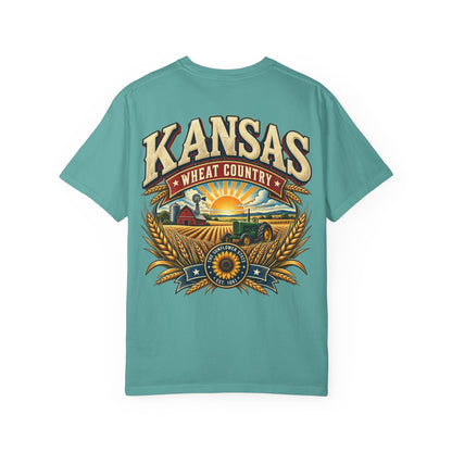 Kansas Wheat Country Unisex Comfort Color 1717 Streetwear Graphic Tee