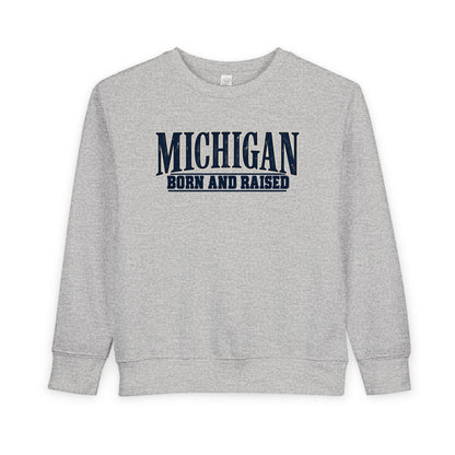 Michigan Born and Raised Premium Heritage Unisex Toddler Sweatshirt