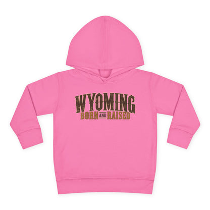 Wyoming Born and Raised Premium Ranch Heritage Unisex Toddler Pullover Fleece Hoodie