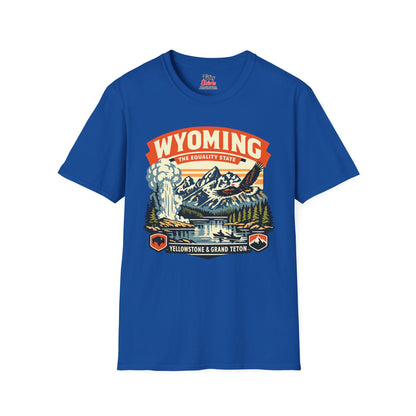 Wyoming Equality State Adventure Unisex Softstyle T Shirt State Pride Graphic Tee Collections FS03