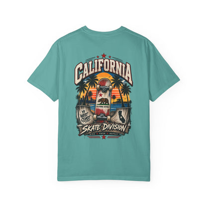 California Skate Division  Unisex Comfort Color 1717 Streetwear Graphic Tee