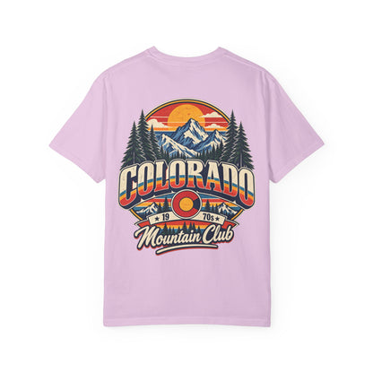 Colorado 1970s Mountain Club  Unisex Comfort Color 1717 Streetwear Graphic Tee