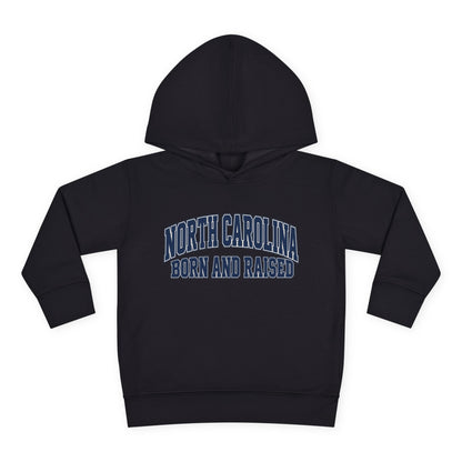 North Carolina Born and Raised Old-School Sportswear Unisex Toddler Pullover Fleece Hoodie