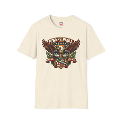 Pennsylvania Americana Eagle Unisex Softstyle T Shirt State Pride Graphic Tee Collections FS03