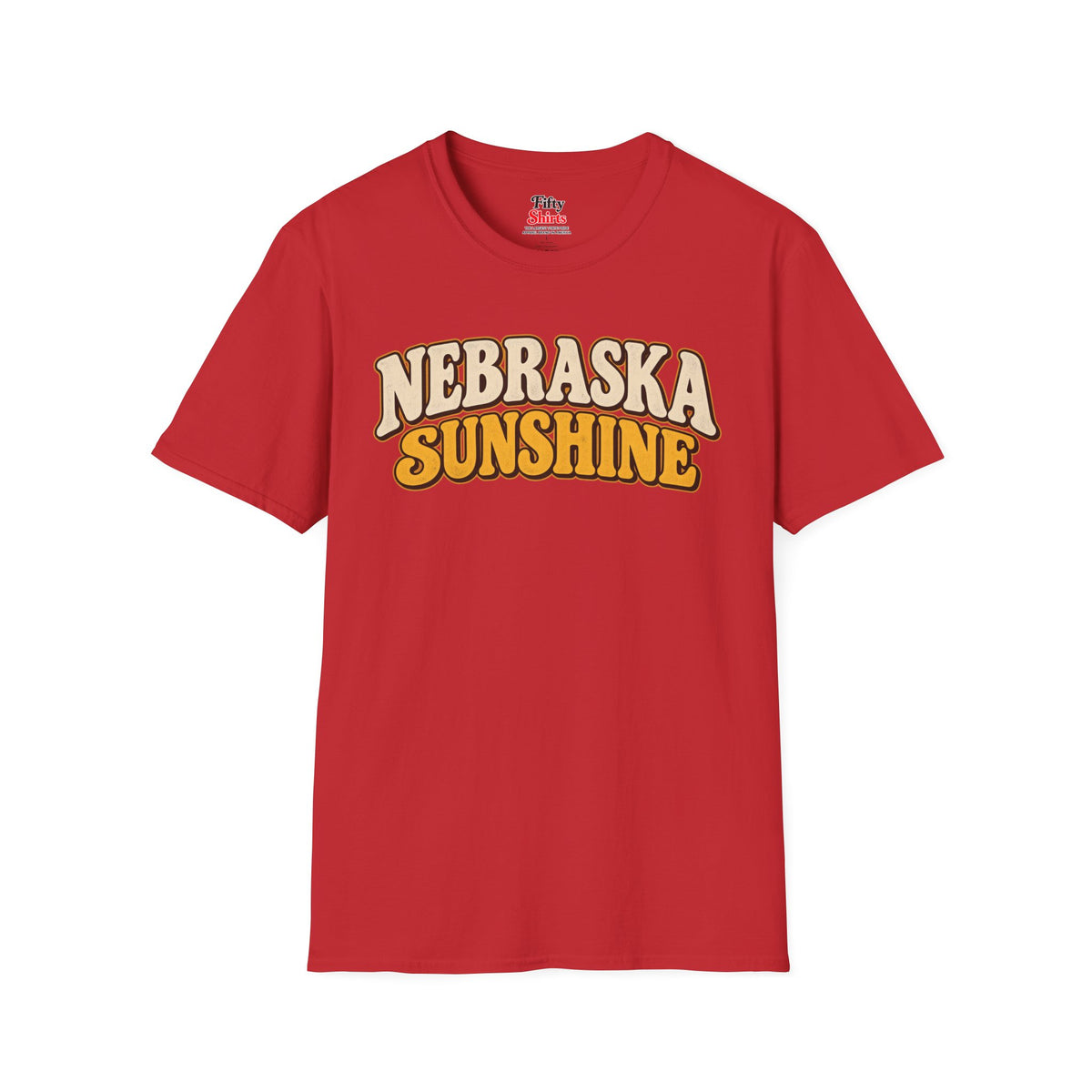Nebraska Sunshine Unisex Softstyle T Shirt State Name Graphic Tee