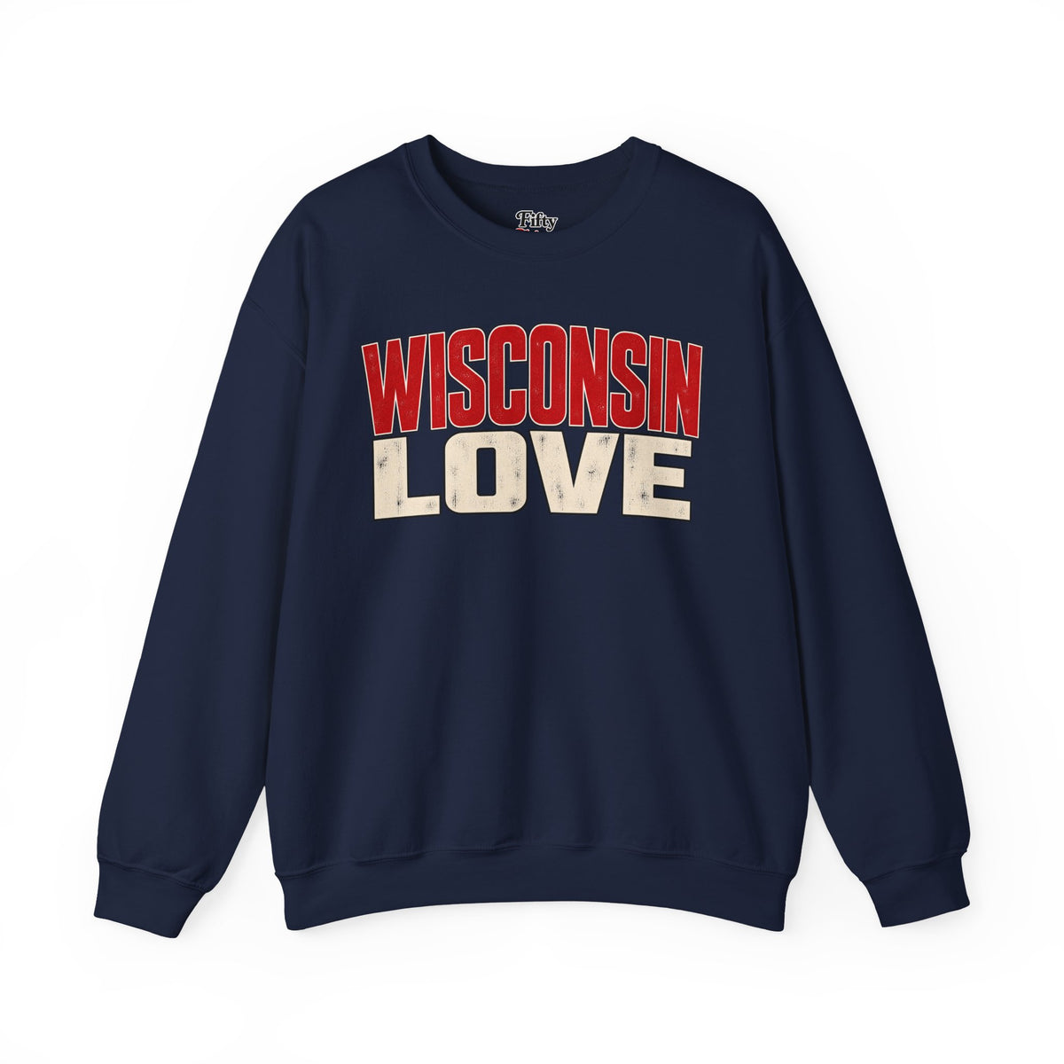 Wisconsin Love Unisex Crewneck Sweatshirt State Name Graphic