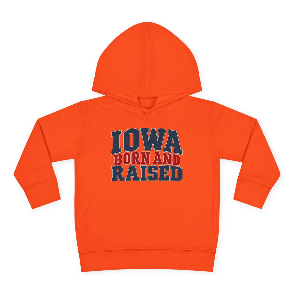 Iowa Born and Raised Classic Heritage Unisex Toddler Pullover Fleece Hoodie