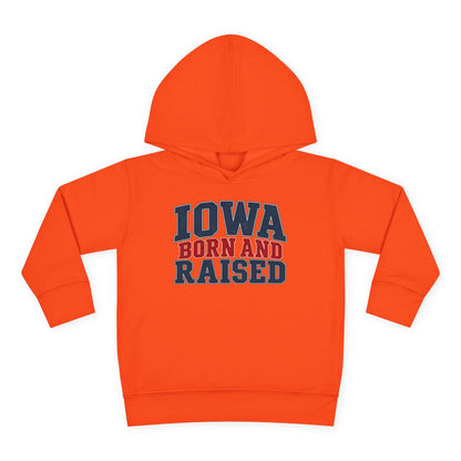Iowa Born and Raised Classic Heritage Unisex Toddler Pullover Fleece Hoodie