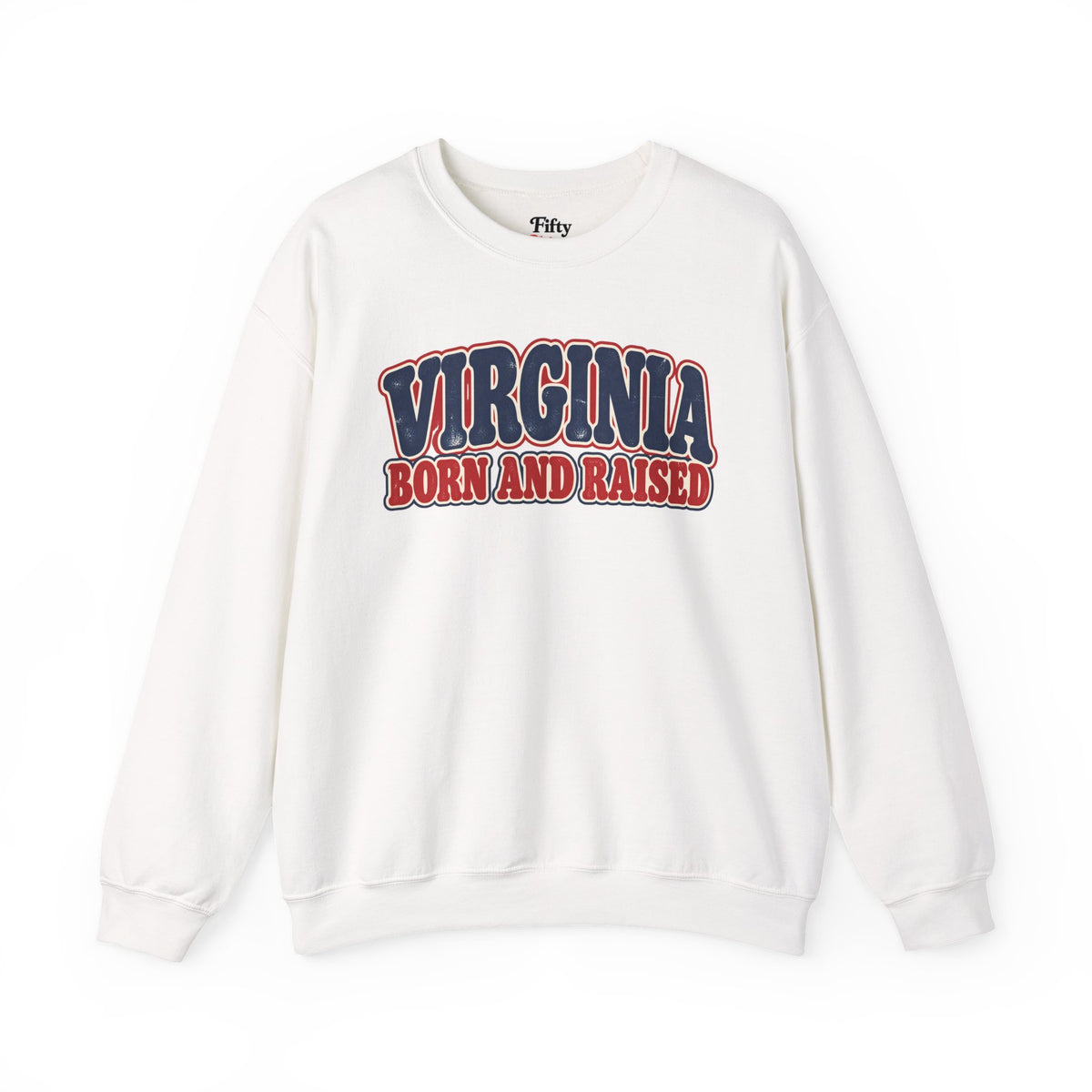 Virginia Born and Raised Retro 1970s Unisex Sweatshirt Graphic