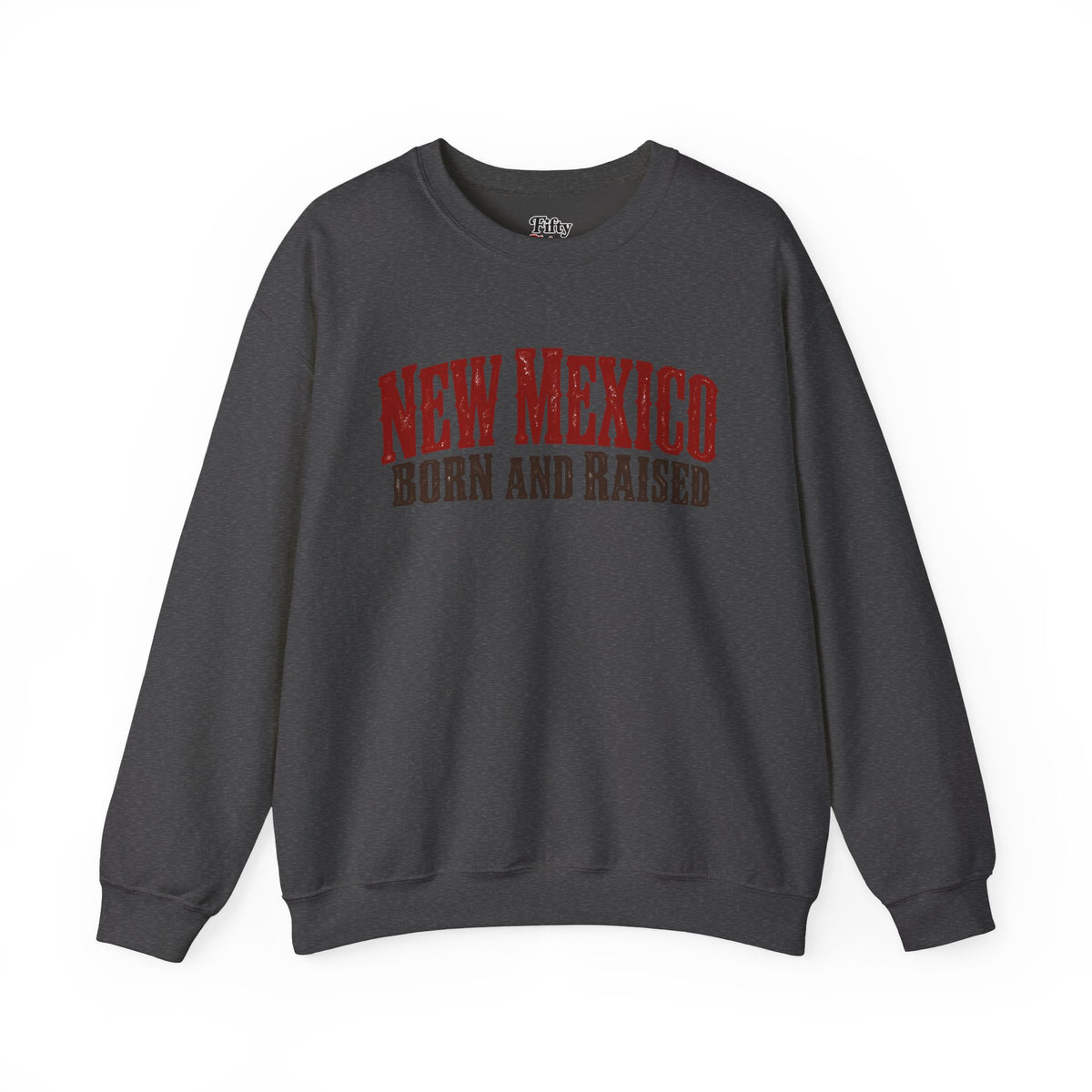 New Mexico Born and Raised Western Ranch Style Unisex Sweatshirt Graphic