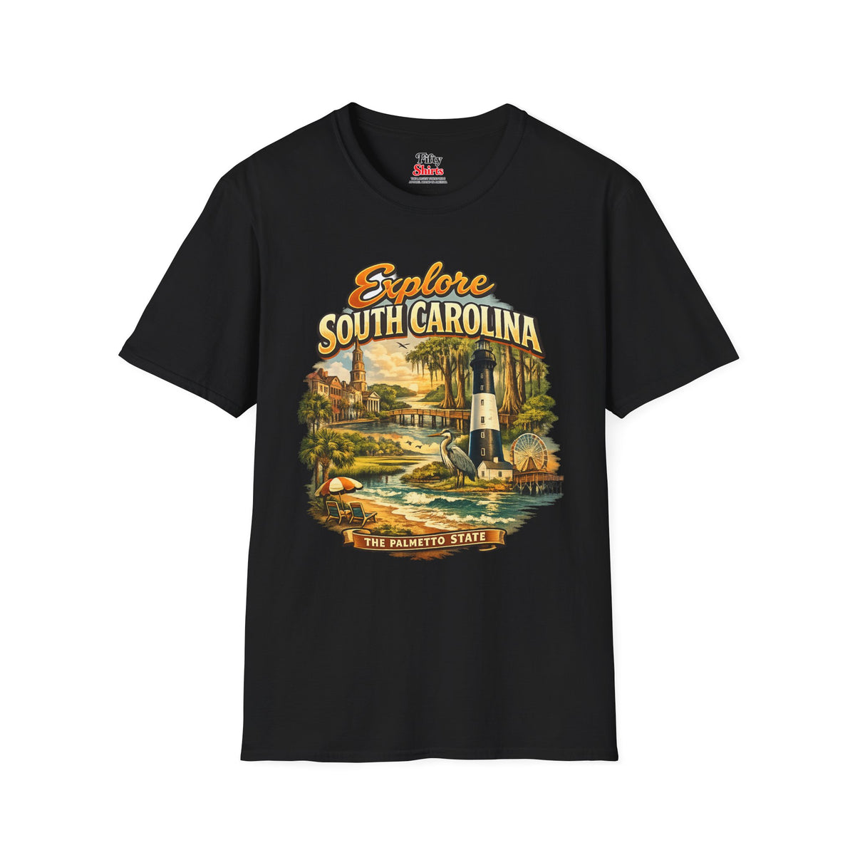 Explore South Carolina Unisex Softstyle T Shirt State Pride Graphic Tee Collections FS03