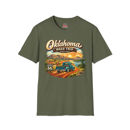 Oklahoma Road Trip Unisex Softstyle T Shirt State Pride Graphic Tee Collections FS03