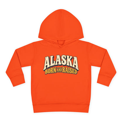 Alaska Born and Raised Retro 1970s Alaska Unisex Toddler Pullover Fleece Hoodie