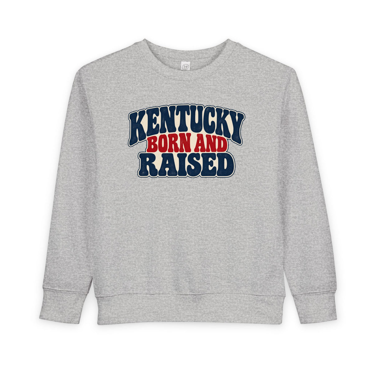 Kentucky Born and Raised Retro 1970s Unisex Toddler Sweatshirt