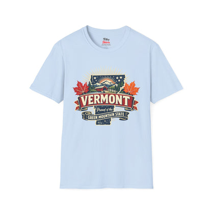 Vermont State Pride Unisex Softstyle T Shirt State Pride Graphic Tee Collections FS03