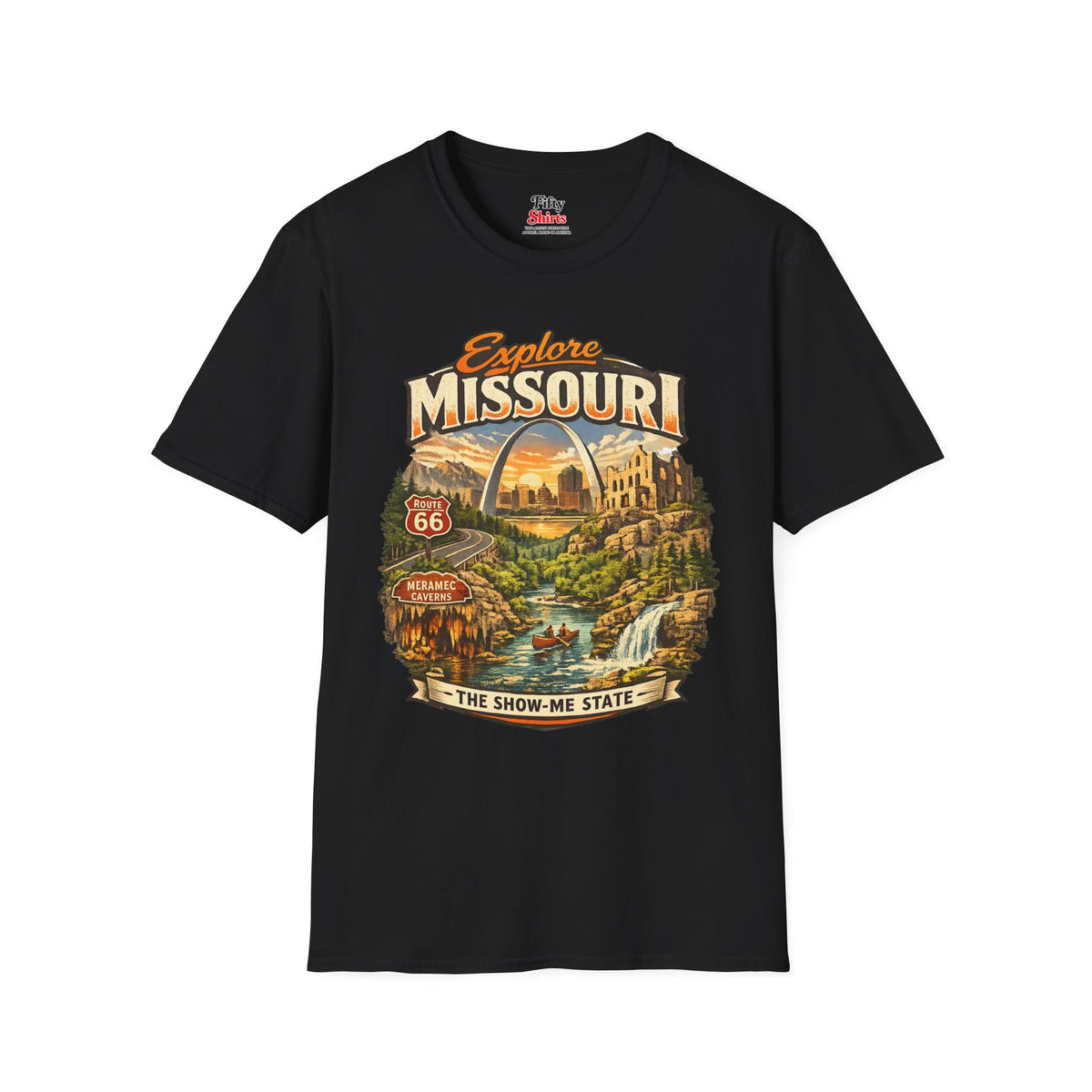 Explore Missouri Unisex Softstyle T Shirt State Pride Graphic Tee Collections FS03